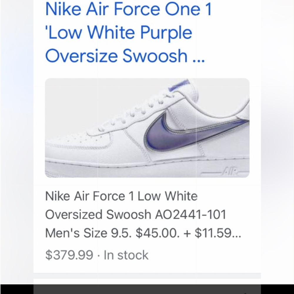 New in original box:                     Air Jordan  Air Force 1 ‘07 LVB low